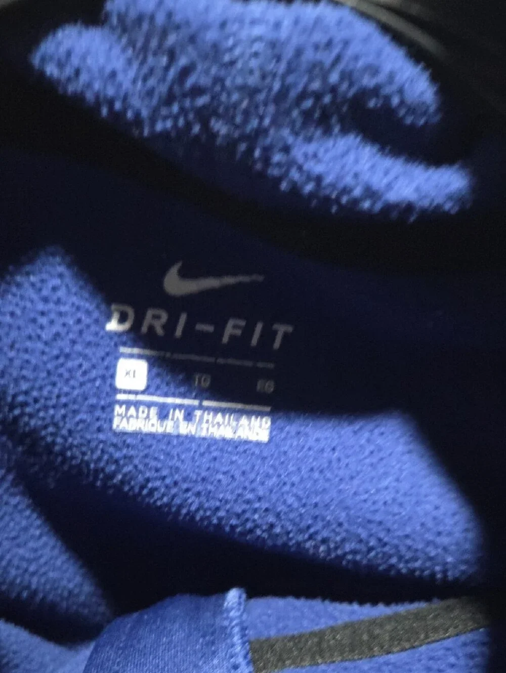 Nike Blue Zip-Up Hoodie with Hood XL.